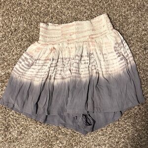 Tie-Dye Smocked Waist Flowy Shorts